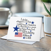 I pledge Allegiance to the flag of the United Card