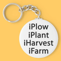 I plow plant harvest farm keychains