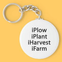 I plow plant harvest farm keychains