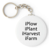 I plow plant harvest farm keychain
