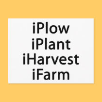 I plow plant harvest farm postcards