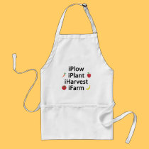 I Plow plant harvest farm with fruits aprons