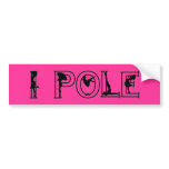 i-POLE BUMPER STICKER bumper stickers