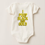 I Poop Black and Gold Onesie