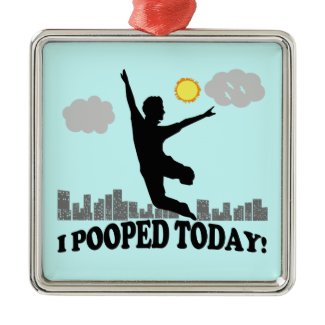 I Pooped Today Christmas Ornament