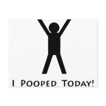 I Pooped Today Postcards