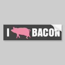 I PORK BACON bumper stickers