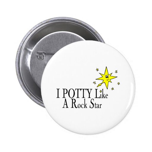I POTTY Like A Rock Star Pinback Button