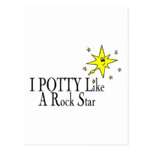 I POTTY Like A Rock Star Post Cards
