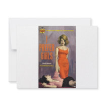 I Prefer Girls - 60s lesbian pulp novel invitations