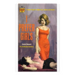 I Prefer Girls - 60s lesbian pulp novel Stationery Design