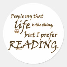 I Prefer Reading Stickers