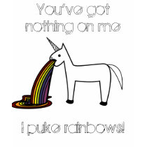 I Puke Rainbows t-shirts by PersephonesTees I Puke Rainbows t-shirts
