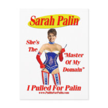 I Pulled For Palin - Master Of My Domain Postcard