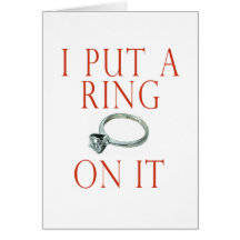 I Put a Ring on It Groom Engagement Cards