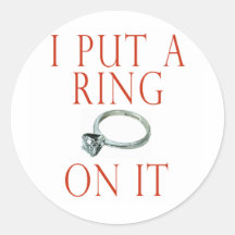 I Put a Ring on It Groom Engagement Sticker