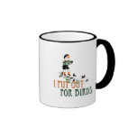 I Put Out For Birds (little boy) Ringer Mug