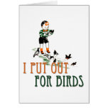 I Put Out For Birds (little boy) Greeting Card