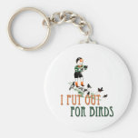 I Put Out For Birds (little boy) Basic Keychain