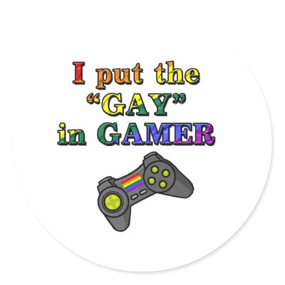 I put the GAY in Gamer Stickers by megedsh