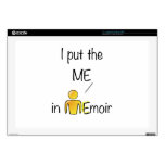 I put the ME in Memoir - Yellow Skins For 17" Laptops