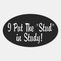 I Put the "Stud" in Study! Sticker