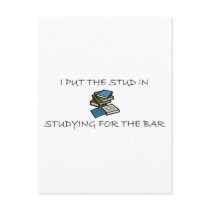 I Put The Stud In Studying For The Bar Postcard