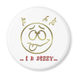 " I R DIZZY " EMOTICON magnets