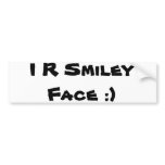 I R Smiley Face Bumper Stickers