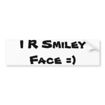 I R Smiley Face Bumper Stickers