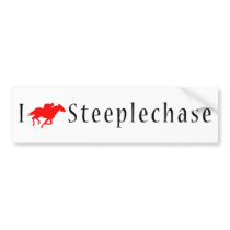 I (racehorse) Steeplechase Bumper Sticker (White) bumper stickers by steeplewaste I (racehorse) Steeplechase Bumper Sticker (White) bumper stickers