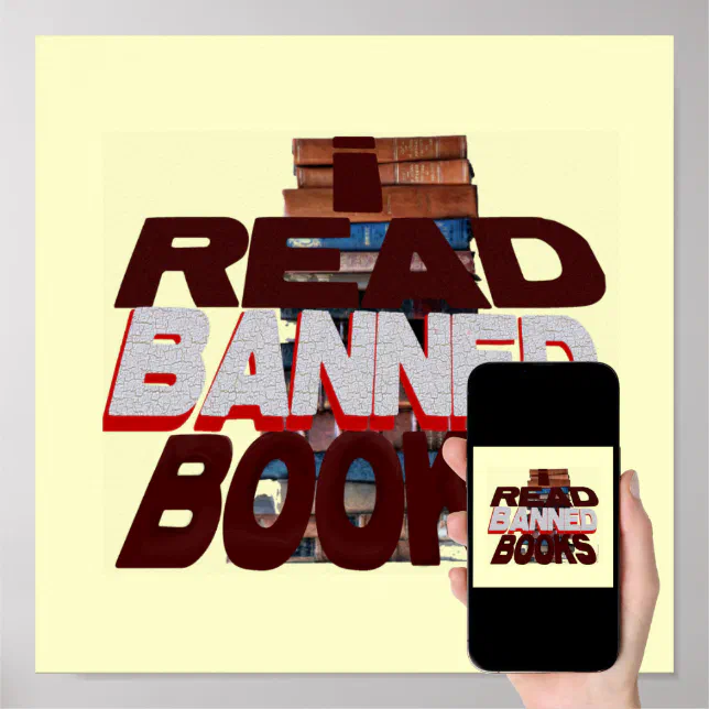 I Read Banned Books Poster Zazzle