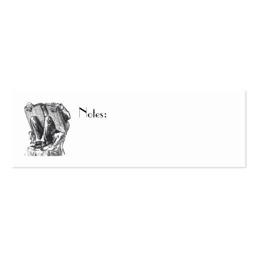 I read because I cannot stop Bookmark to Customize Business Card Template (back side)