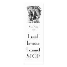 I read because I cannot stop Bookmark to Customize Business Card Template