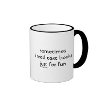 i read text books mug