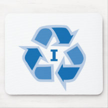 I Recycle - Blue 02 Mouse Pads