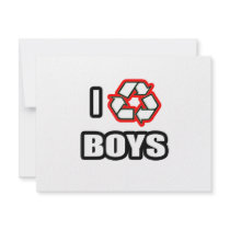 I Recycle Boys Personalized Invitation