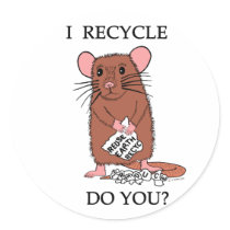 I Recycle, Do You? stickers by LeanMeanGreen I Recycle, Do You? stickers
