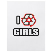 I Recycle Girls flyers by Funny_MoFo_Shirts I Recycle Girls flyers