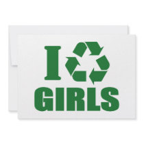 I Recycle Girls Invites