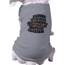 I refuse to engage in a battle of wits dog t-shirt