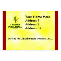 I Relish Pickleball Shirts & Gifts Business Card