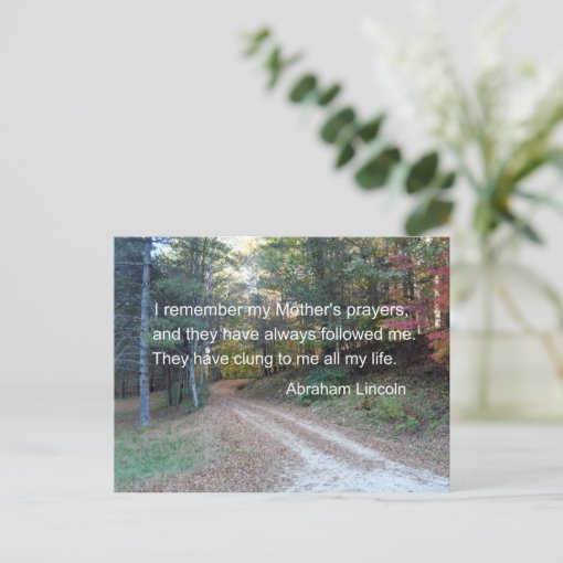 I Remember My Mother S Prayers Postcard Zazzle