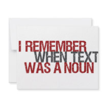 I remember when Text was a Noun invitations by worldsfair I remember when Text was a Noun invitations