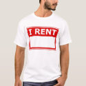 I RENT t-shirts