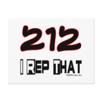 I Rep That 212 Area Code Post Card