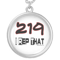 I Rep That 219 Area Code Custom Necklace