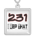 I Rep That 231 Area Code Necklaces