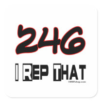 I Rep That 246 Area Code Sticker