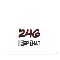 I Rep That 246 Area Code Triangle Sticker